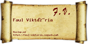Faul Viktória névjegykártya